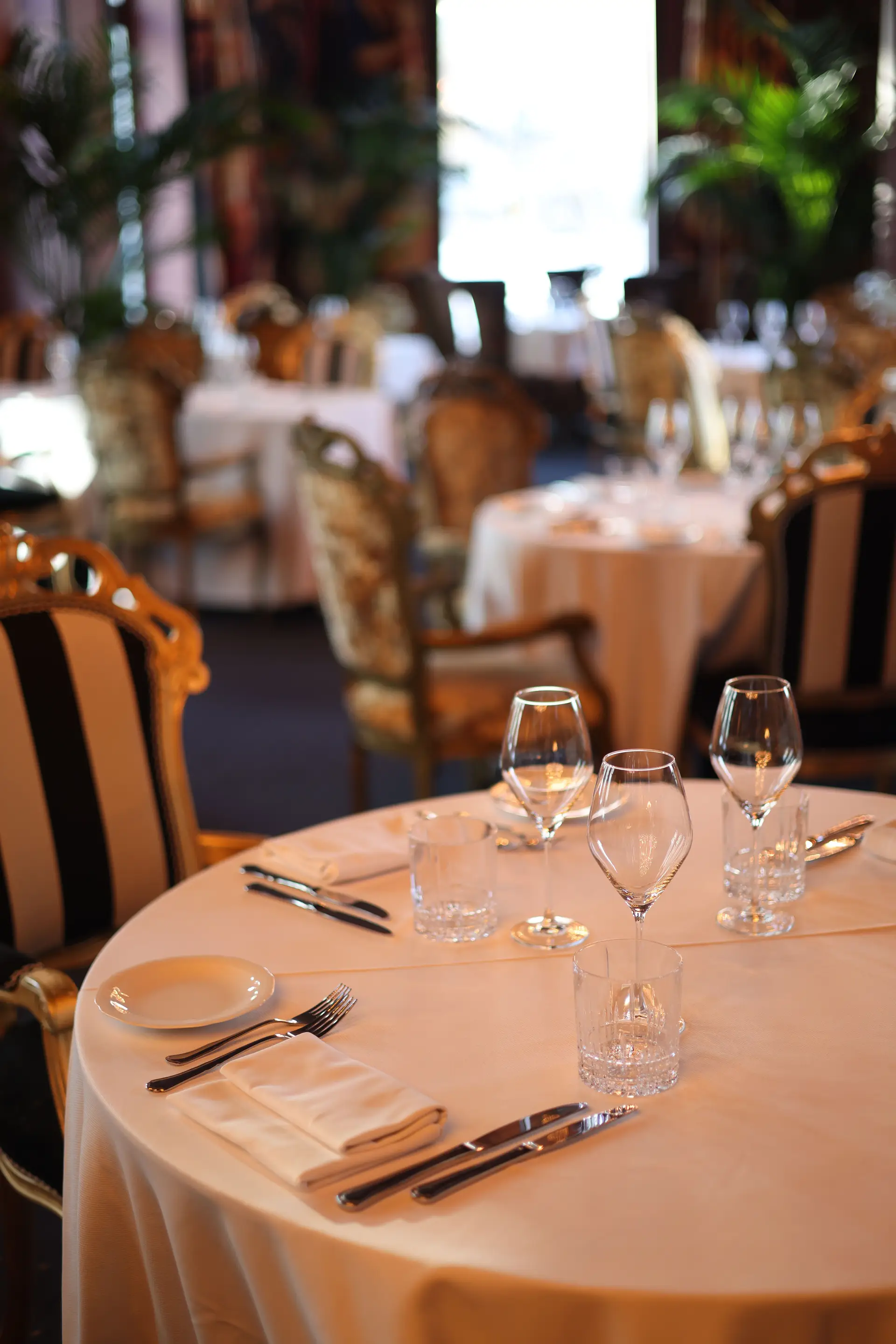 Elegant dining table at MarovellafineHall