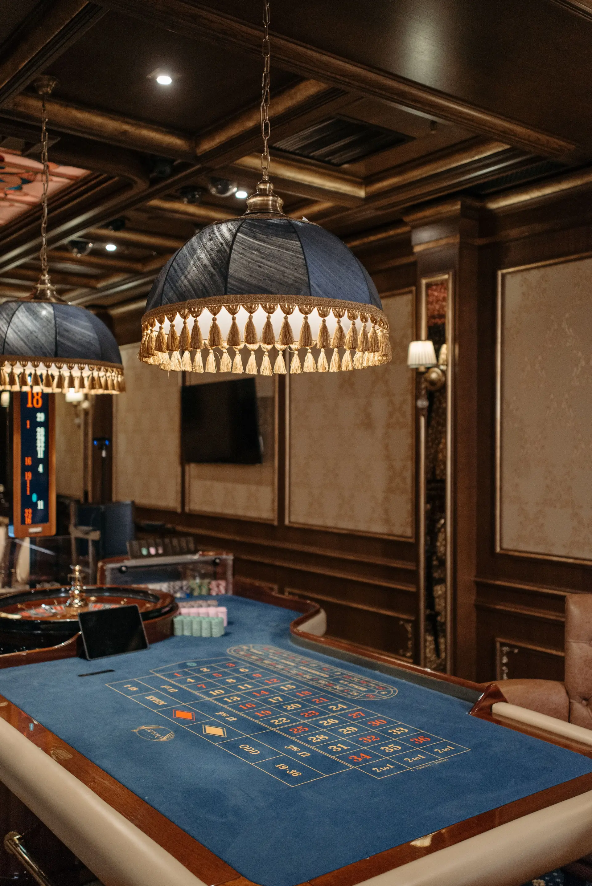 Live table games and casino floor